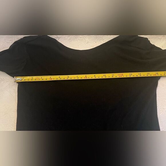 Zellla Side Knot Asymmetrical Shirt Sz 10/12 Black 3/4 Sleeves - Picture 4 of 8